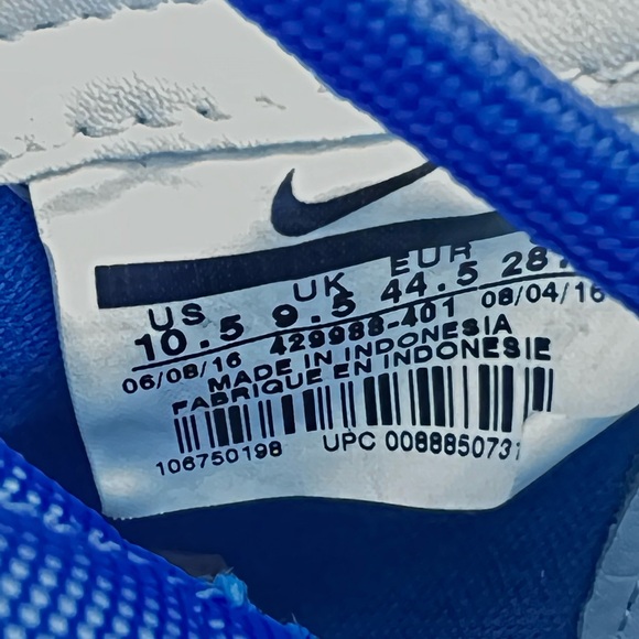 CLEAN Nike size 10.5 Mens Blazer Mid PRM Racer Blue Shoes - Picture 10 of 10